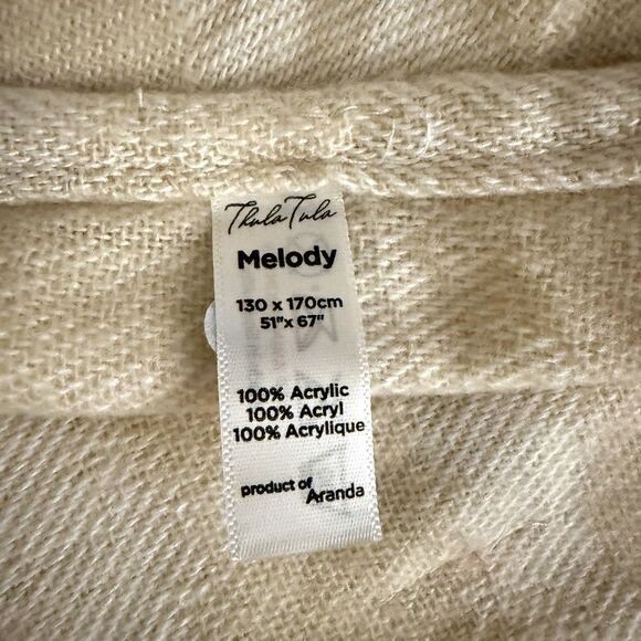 Thula Tula African Zebra Blanket Ivory NWOT - Picture 8 of 9